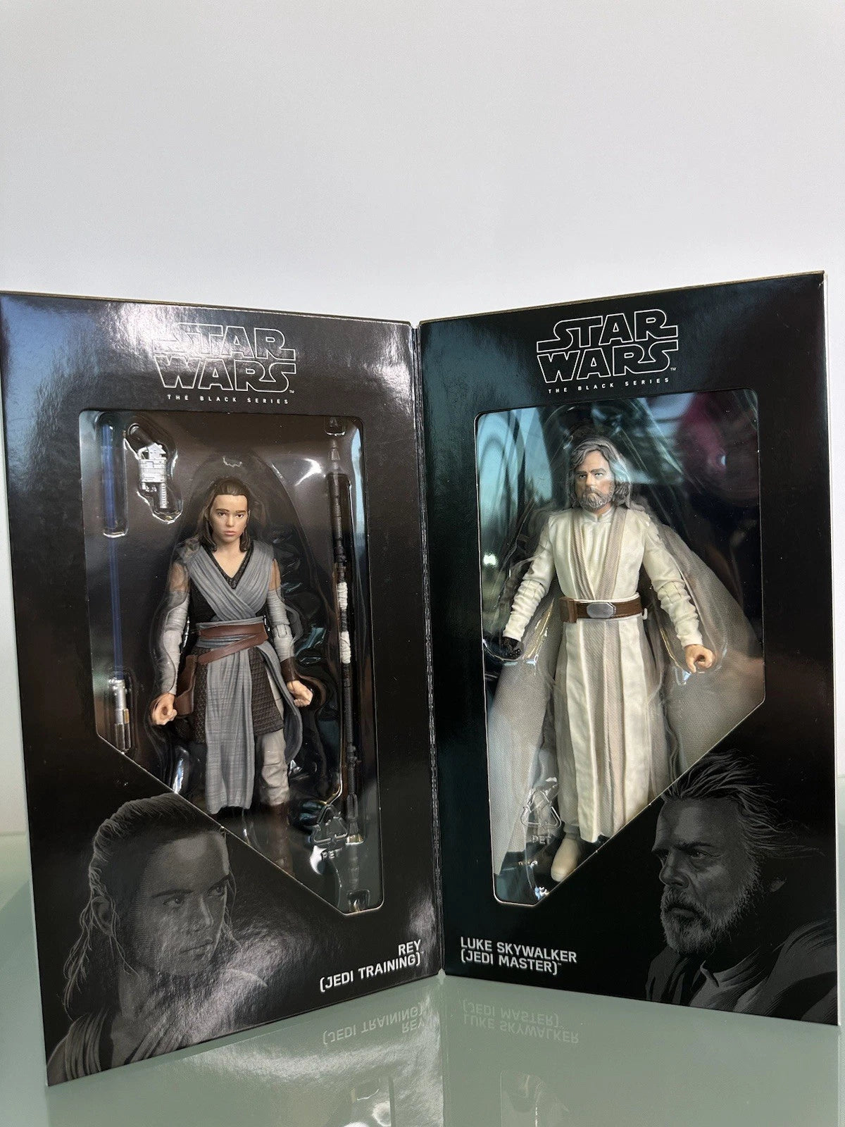 Star Wars BLACK SERIES Luke Skywalker Jedi Master & Rey SDCC 2017 Exclusive