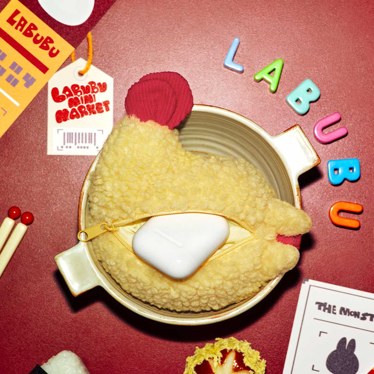 THE MONSTERS Labubu Wacky Mart Series - Shrimp Tempura Earphone Case | Official POP MART