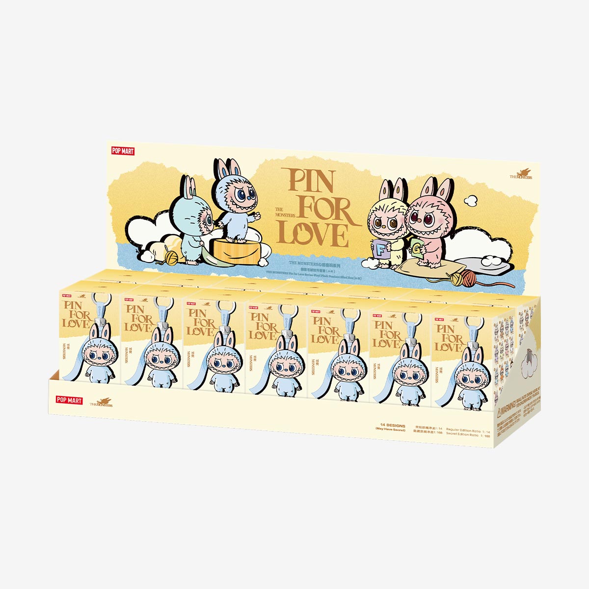 THE MONSTERS Pin for Love Series Vinyl Plush Pendant Blind Box (A-M)
