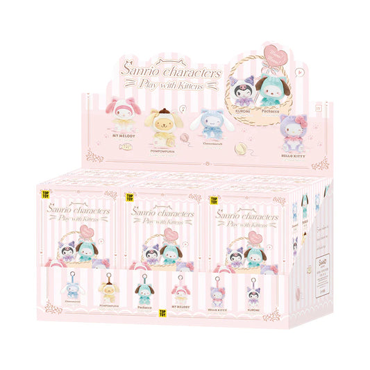 Hello Kitty Play with Kittens Series Plush Keychains Blind Box