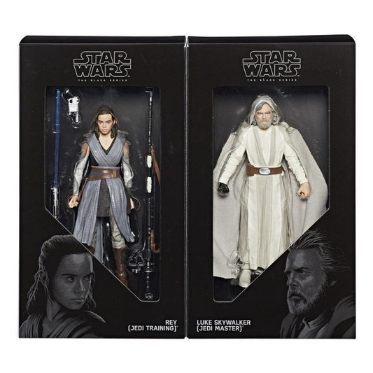 Star Wars BLACK SERIES Luke Skywalker Jedi Master & Rey SDCC 2017 Exclusive