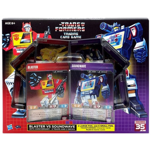 SDCC 2019 EXCLUSIVE Hasbro Blaster VS Soundwave 35th Transformers Cards